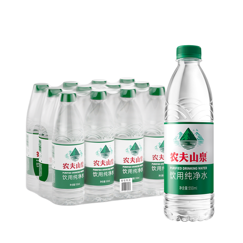 一瓶水的完整人格 农夫山泉绿瓶550ml×24塑膜装多维解析